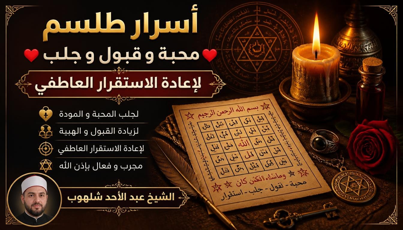أسرار طلسم محبة و قبول و جلب لإعادة الاستقرار العاطفي | الشيخ عبد الأحد شلهوب