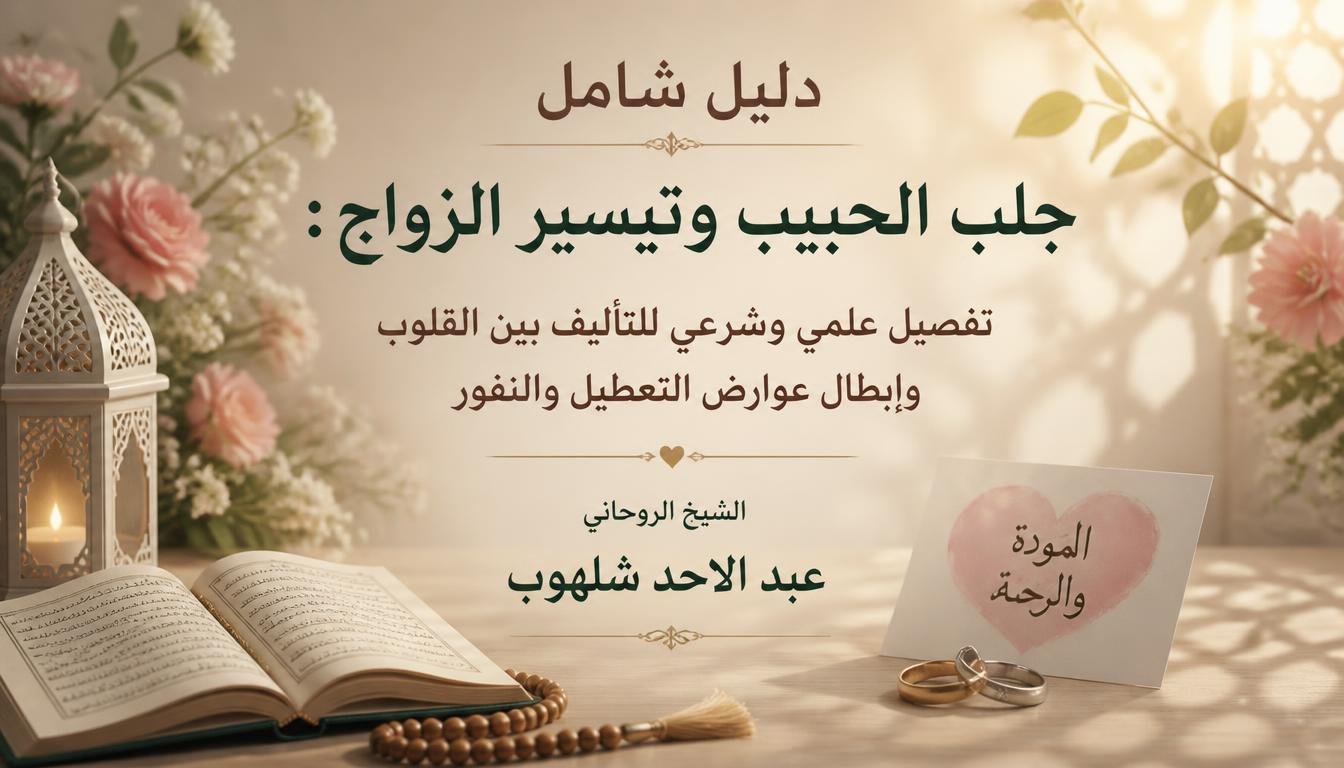 دليل شامل لجلب الحبيب وتيسير الزواج: تفصيل علمي وشرعي للتأليف بين القلوب وإبطال عوارض التعطيل والنفور